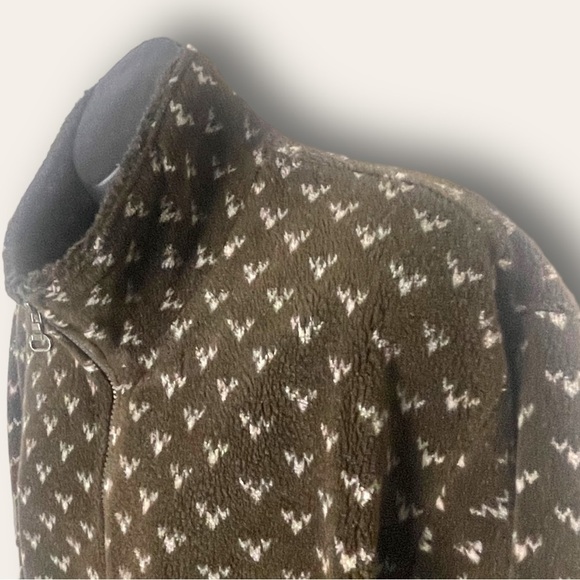 MUSKOKA Lakes Plush Zip Front Jacket Size Medium Green - Picture 7 of 16